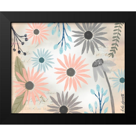 Daisies Black Modern Wood Framed Art Print by Doucette, Katie