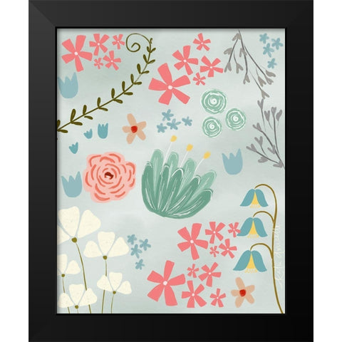 Floral II Black Modern Wood Framed Art Print by Doucette, Katie
