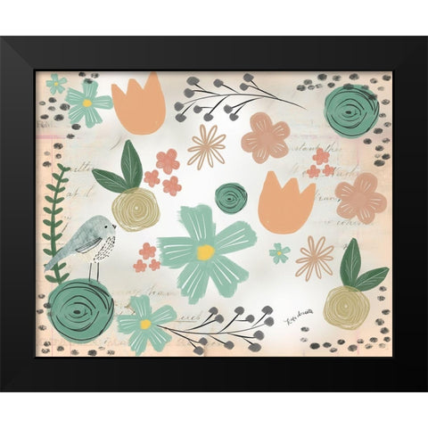 Florals Black Modern Wood Framed Art Print by Doucette, Katie