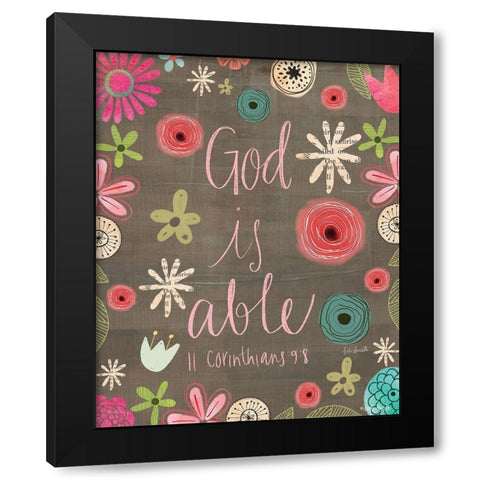 God is Able Black Modern Wood Framed Art Print with Double Matting by Doucette, Katie
