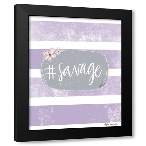 Savage Black Modern Wood Framed Art Print with Double Matting by Doucette, Katie