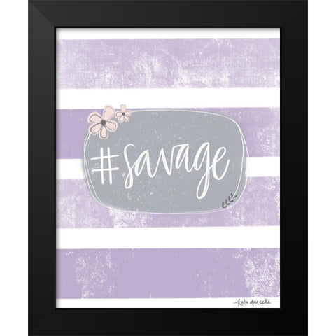 Savage Black Modern Wood Framed Art Print by Doucette, Katie