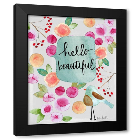 Hello Beautiful II Black Modern Wood Framed Art Print with Double Matting by Doucette, Katie