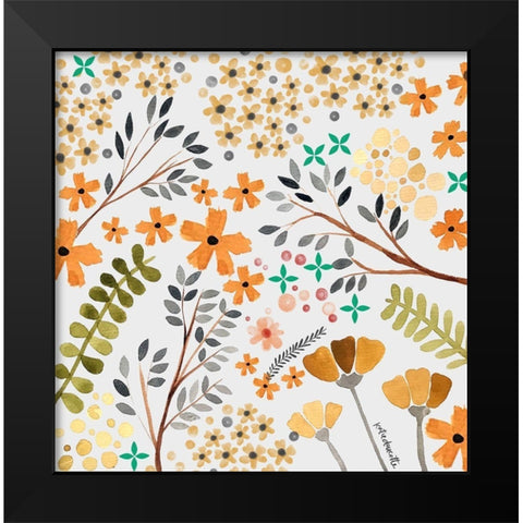 Fall Foliage Black Modern Wood Framed Art Print by Doucette, Katie