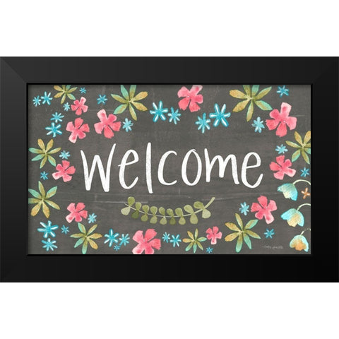 Welcome Black Modern Wood Framed Art Print by Doucette, Katie