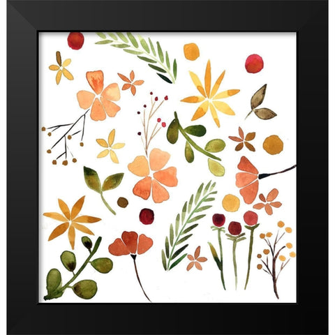Fall Watercolor II Black Modern Wood Framed Art Print by Doucette, Katie