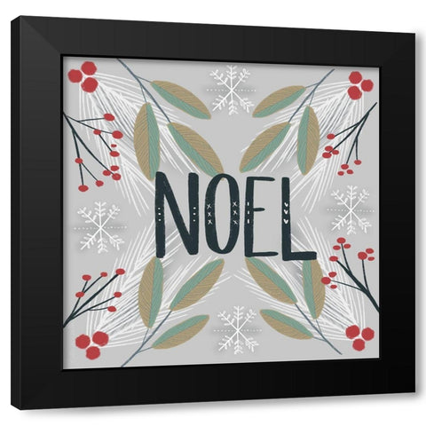 Noel Black Modern Wood Framed Art Print with Double Matting by Doucette, Katie