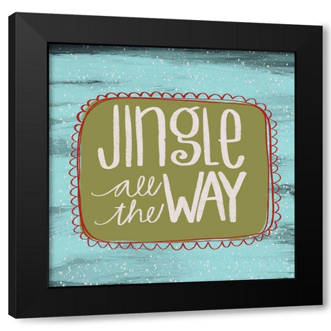 Jingle All the Way Black Modern Wood Framed Art Print by Doucette, Katie