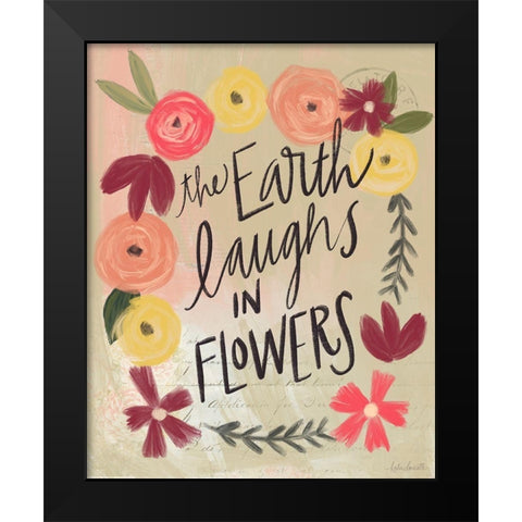 Earth Laughs Black Modern Wood Framed Art Print by Doucette, Katie