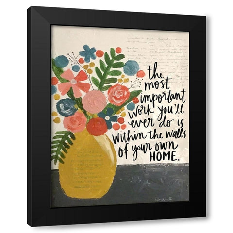 Within the Walls of Your Home Black Modern Wood Framed Art Print by Doucette, Katie