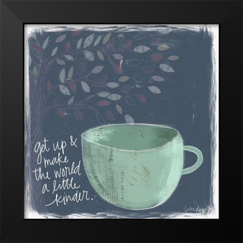 Kinder World Black Modern Wood Framed Art Print by Doucette, Katie