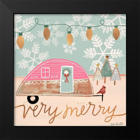 Merry Camper Black Modern Wood Framed Art Print by Doucette, Katie