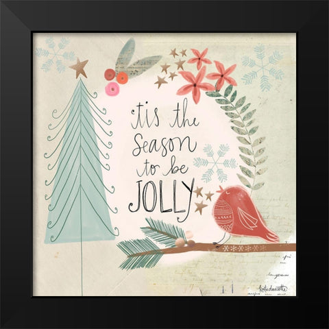 Jolly Black Modern Wood Framed Art Print by Doucette, Katie