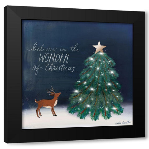 Wonder of Christmas Black Modern Wood Framed Art Print with Double Matting by Doucette, Katie