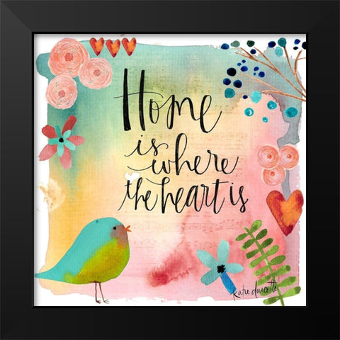 Home Black Modern Wood Framed Art Print by Doucette, Katie