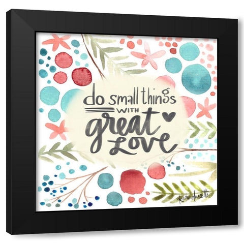 Great Love Black Modern Wood Framed Art Print with Double Matting by Doucette, Katie