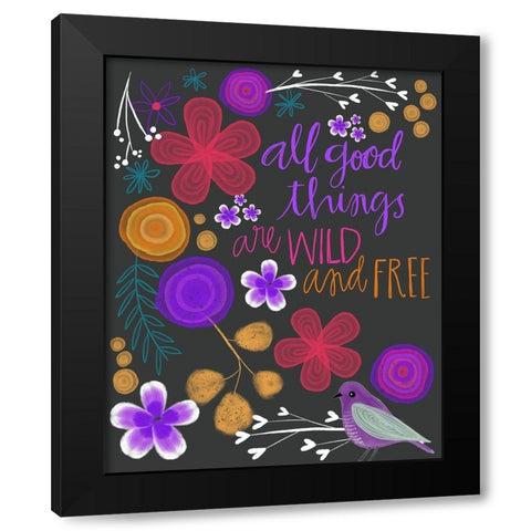 Wild and Free Black Modern Wood Framed Art Print with Double Matting by Doucette, Katie