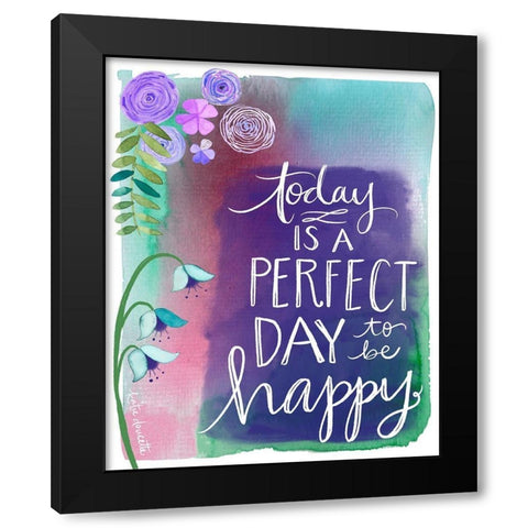 Perfect Day to be Happy Black Modern Wood Framed Art Print with Double Matting by Doucette, Katie