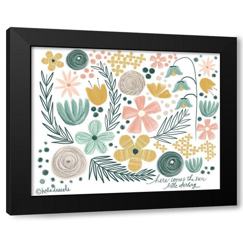 Little Darling Black Modern Wood Framed Art Print with Double Matting by Doucette, Katie