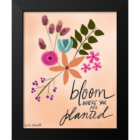 Bloom Black Modern Wood Framed Art Print by Doucette, Katie