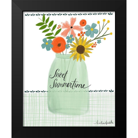 Sweet Summer Bouquet Black Modern Wood Framed Art Print by Doucette, Katie