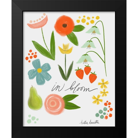 In Bloom Black Modern Wood Framed Art Print by Doucette, Katie