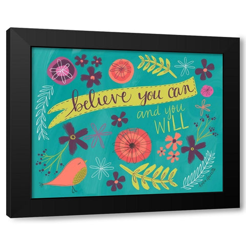 Believe You Can Black Modern Wood Framed Art Print with Double Matting by Doucette, Katie
