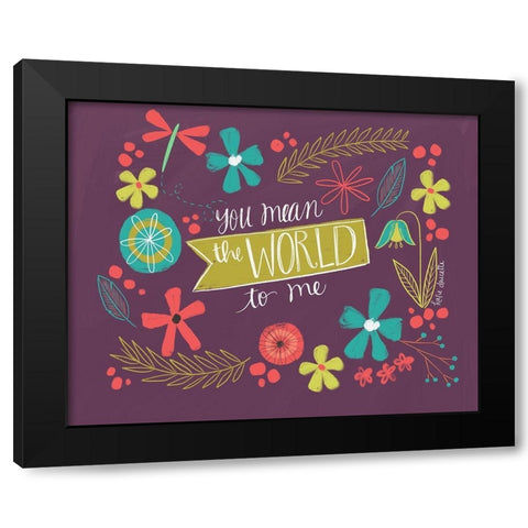 You Mean the World Black Modern Wood Framed Art Print with Double Matting by Doucette, Katie