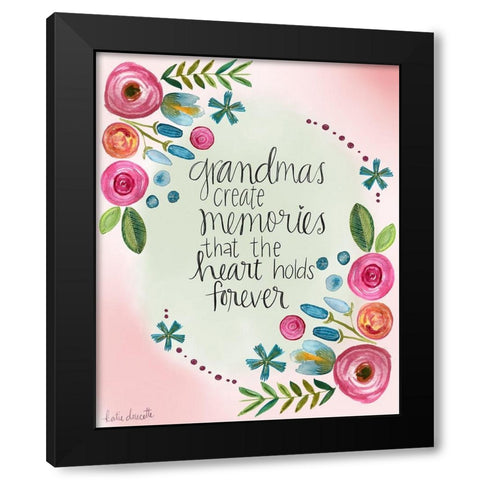Grandma Memories Black Modern Wood Framed Art Print by Doucette, Katie