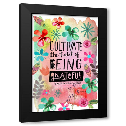 Cultivate Black Modern Wood Framed Art Print by Doucette, Katie