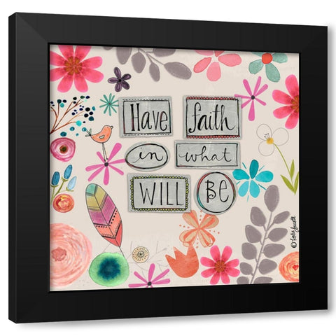 Faith Will Be Black Modern Wood Framed Art Print by Doucette, Katie