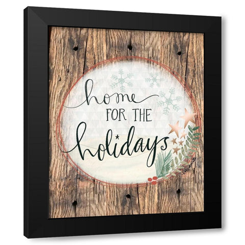 Home for the Holidays Black Modern Wood Framed Art Print with Double Matting by Doucette, Katie
