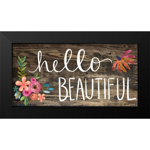 Hello Beautiful II Black Modern Wood Framed Art Print by Doucette, Katie