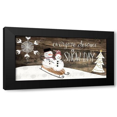 Snow Day Black Modern Wood Framed Art Print by Doucette, Katie