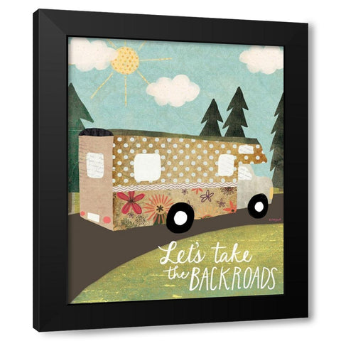 Backroads Black Modern Wood Framed Art Print with Double Matting by Doucette, Katie