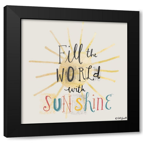 Fill the World with Sunshine Black Modern Wood Framed Art Print by Doucette, Katie