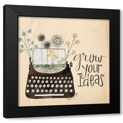 Grow Your Ideas Black Modern Wood Framed Art Print by Doucette, Katie