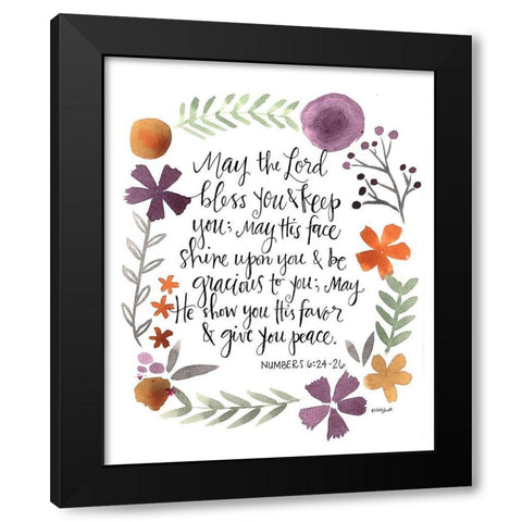 Numbers Prayer Black Modern Wood Framed Art Print by Doucette, Katie