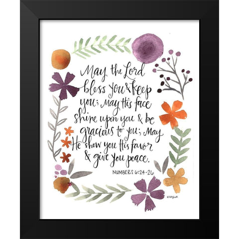 Numbers Prayer Black Modern Wood Framed Art Print by Doucette, Katie