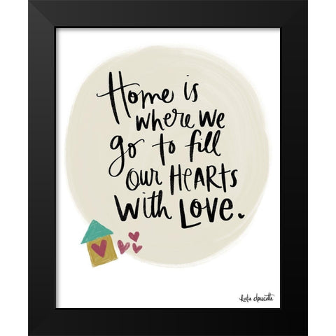Home is Where We Go Black Modern Wood Framed Art Print by Doucette, Katie