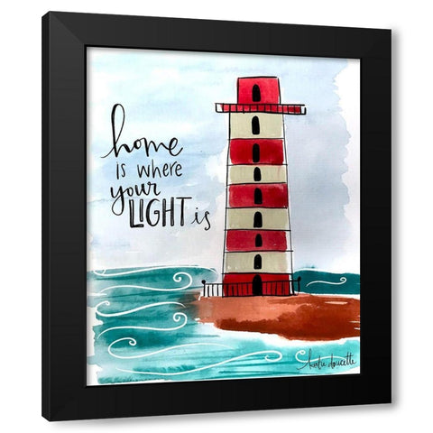 Home is Where Your Light Is Black Modern Wood Framed Art Print by Doucette, Katie
