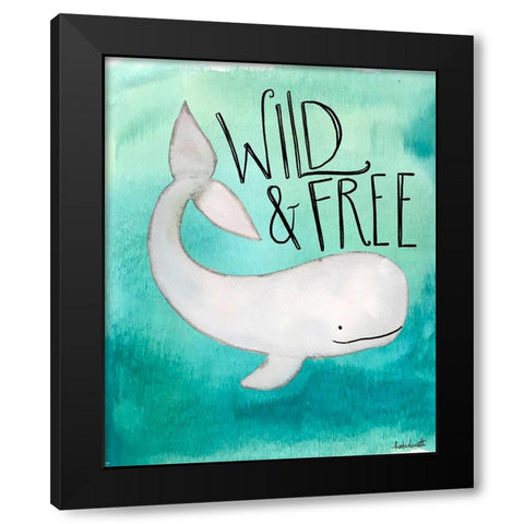 Wild Whale Black Modern Wood Framed Art Print with Double Matting by Doucette, Katie