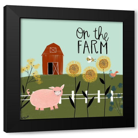 On the Farm Black Modern Wood Framed Art Print by Doucette, Katie