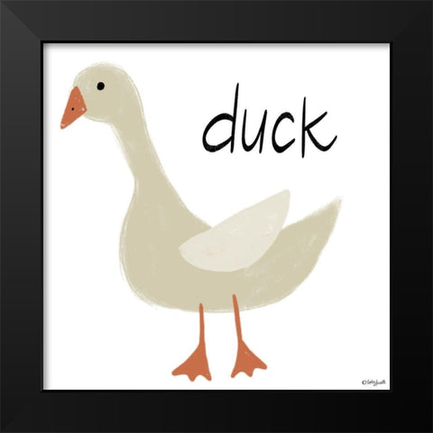 Duck Black Modern Wood Framed Art Print by Doucette, Katie