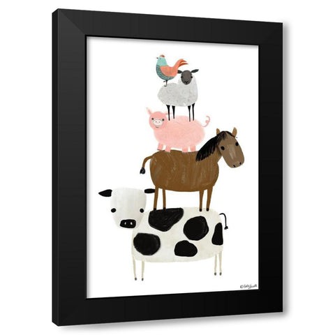 Farm Buddies Black Modern Wood Framed Art Print with Double Matting by Doucette, Katie