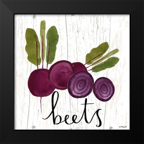 Beets Black Modern Wood Framed Art Print by Doucette, Katie