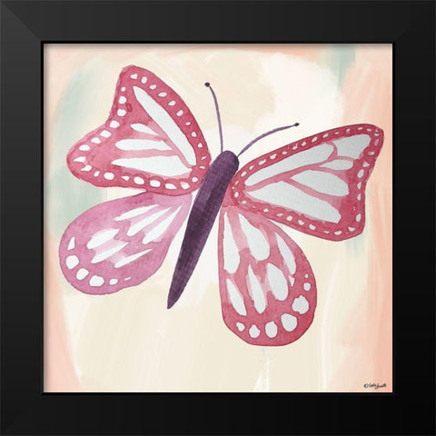 Butterfly V Black Modern Wood Framed Art Print by Doucette, Katie