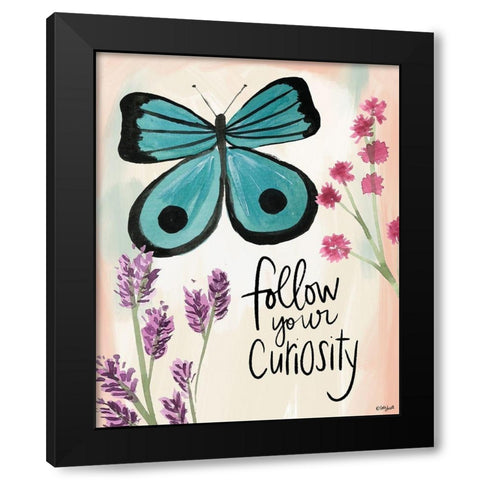Follow Your Curiosity Black Modern Wood Framed Art Print with Double Matting by Doucette, Katie