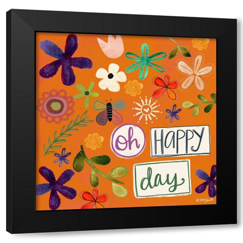 Oh Happy Day Black Modern Wood Framed Art Print by Doucette, Katie