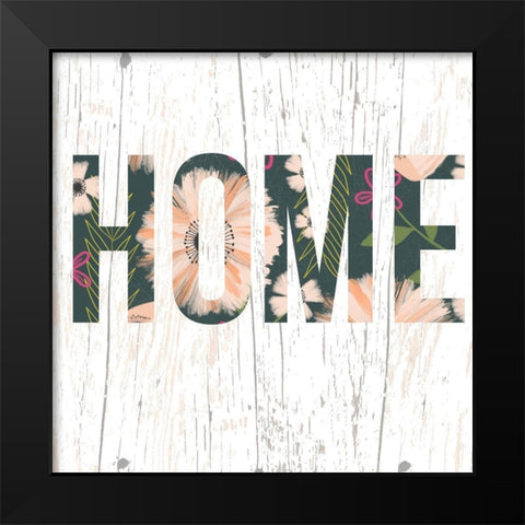 Floral Home Black Modern Wood Framed Art Print by Doucette, Katie